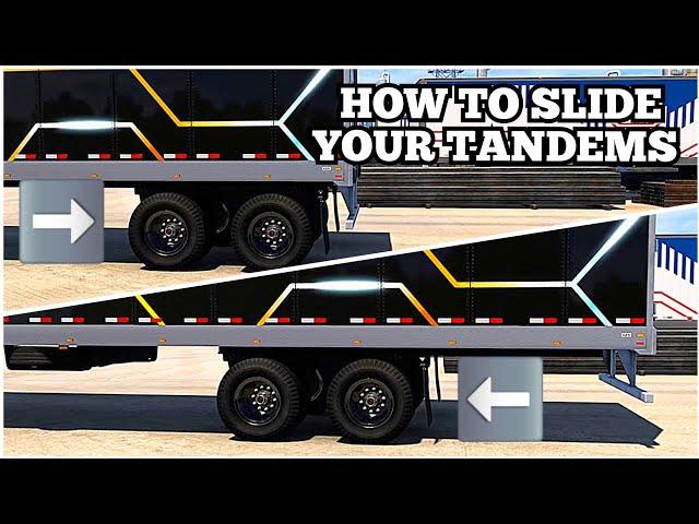 American Truck Simulator How To Use Sliding TANDEM Axel's UPDATE 1.53