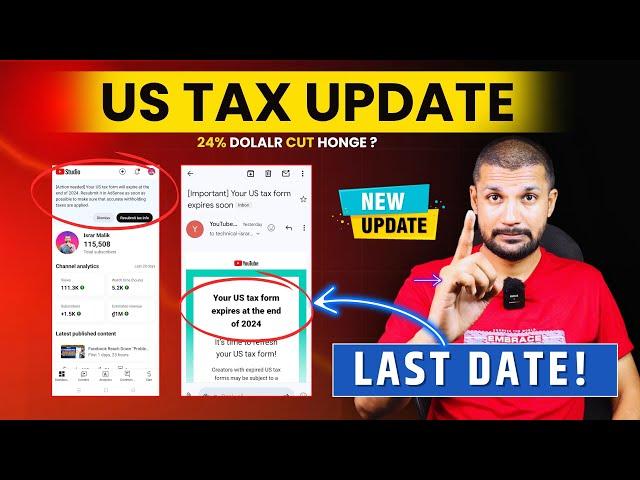 BIG Update For US TAX information | 24% Dollar Dedication | Last Date