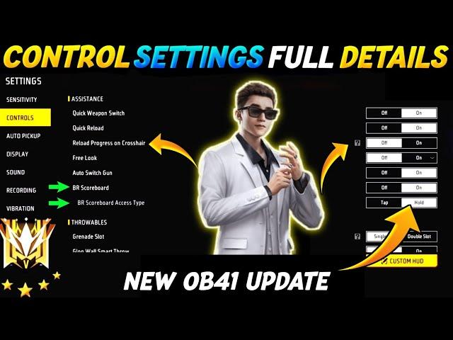 FREE FIRE MAX CONTROL SETTING FULL DETAILS | FREE FIRE SETTING 2023 | FF NEW SETTING