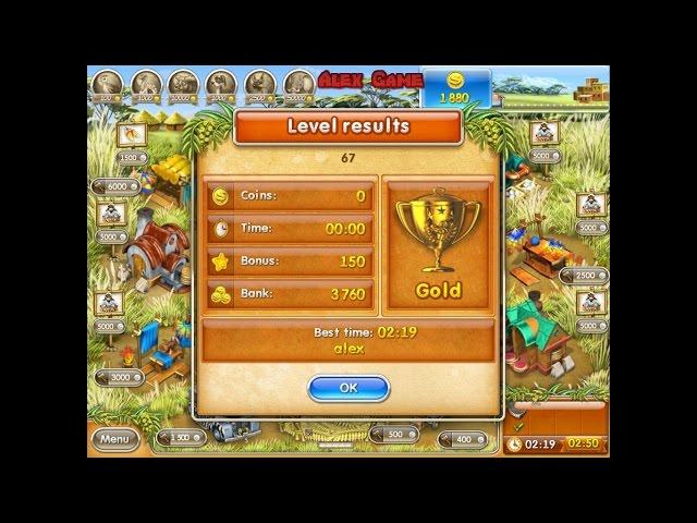 Farm Frenzy 3 Madagascar (level 67) only GOLD Веселая ферма 3 Мадагаскар (Уровень 67) Золото