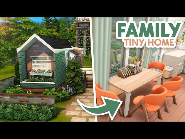 Colorful Family Tiny Home // The Sims 4 Speed Build