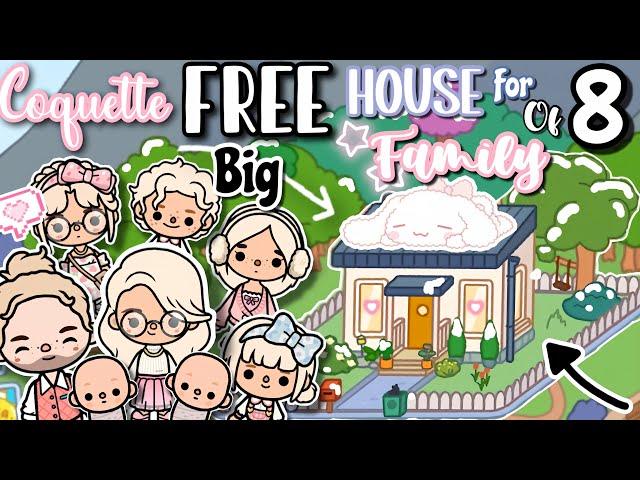 Coquette FREE HOUSE For FAMILY of 8 Christmas DesignToca Boca House Ideas[FREE IDEA] TocaLifeWorld