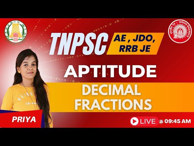 APTITUDE | DECIMAL FRACTIONS | QUESTION DISCUSSION | IN TAMIL | KTA