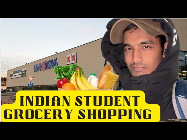 Indian student grocery shopping | LITHUANIA | ENGLISH 2024