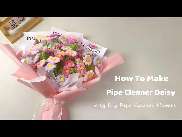 DIY Daisy Flower | how to make beautiful daisy flower | easy pipe cleaner crafts step by step