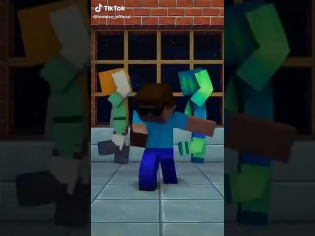 Herobrine,Alex ve Zombie Dans