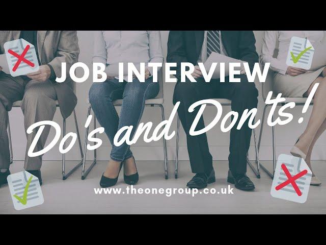 Job Interview Do's and Don'ts