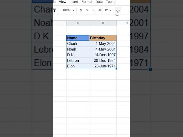 How to make a table in google sheets!