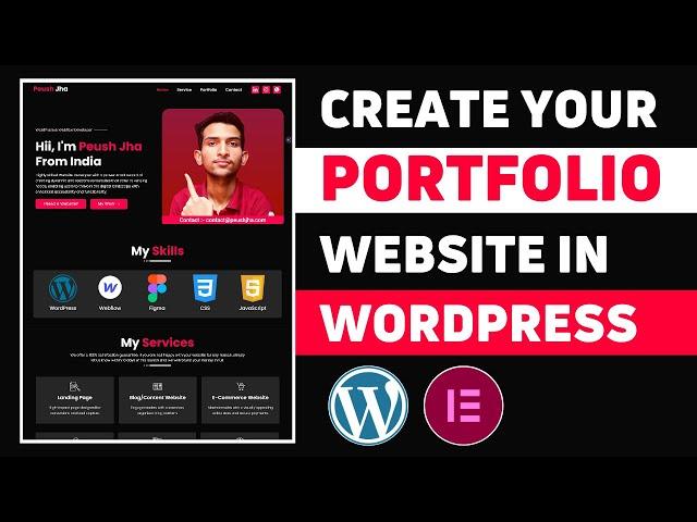 How to Create Portfolio Website in WordPress (Step By Step) | Peush Jha