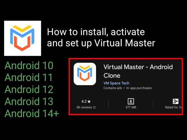 How to install, activate and set up Virtual Master