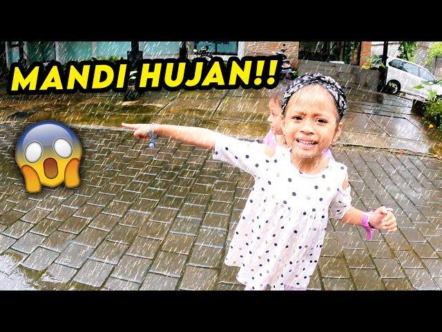 ADA PETIR‼️ PERTAMA KALI ALUNA DAN AMANDA MANDI HUJAN‼️ SERU BANGET‼️