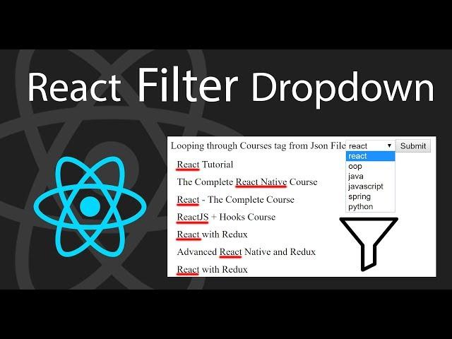 How to create Filter Feature as Dropdown in React | React Tutorial