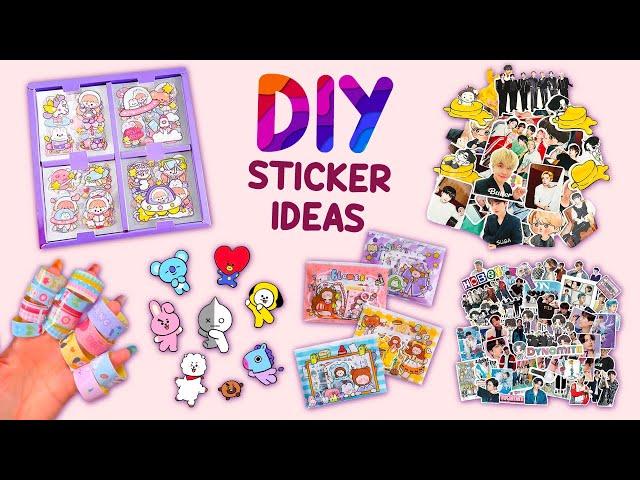 HOW TO MAKE STICKERS! - You Should Definitely Try - Back To School Hacks #sticker