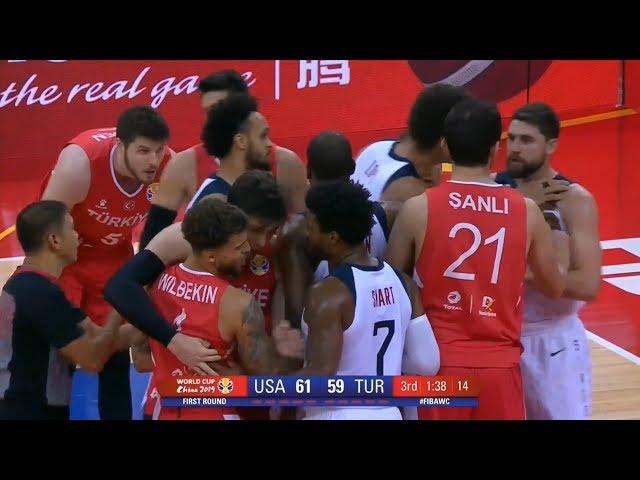 Joe Harris with the And 1 then the scuffle with Scottie Wilbekin | USA vs Turkey