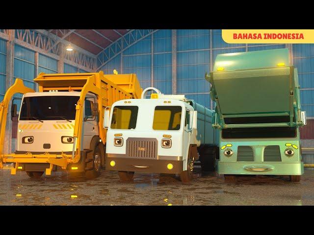 Belajar Daur Ulang dan Pembuangan Sampah Bersama George, Toby & Teal si Truk Sampah | A DAY AT WORK