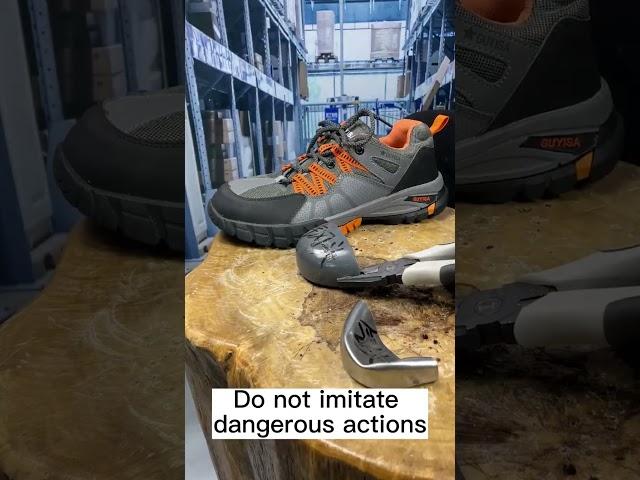 Safety shoe function test .1105.#safetyshoes #workshoes#shorts #guyisashoes#work boots