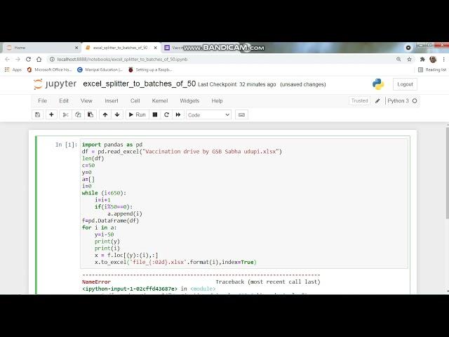 Splitting Excel file with Python