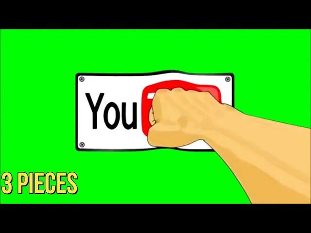 Punching Youtube Green Screen Subscribe Button / 3 PIECES