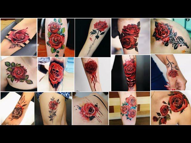 30+ Simple & Cute Red Rose Tattoos For ideas | rose tattoo