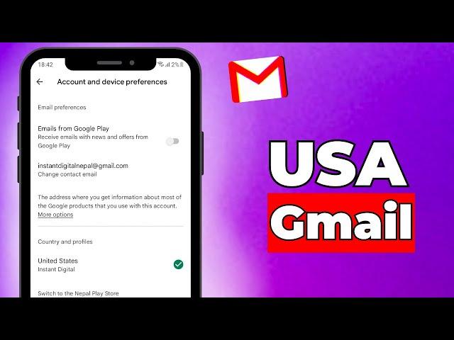 How To Make USA Gmail in Nepal | Create US Gmail Account in Nepal | Switch USA Gmail in Playstore