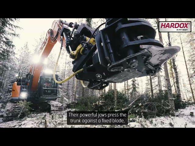 Hardox® wear plate in tree sheers for durability and productivity