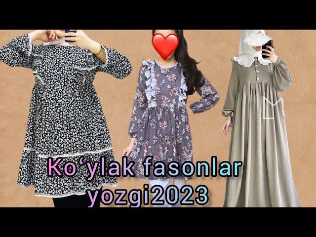 Ёз фаслига кўйлак фасонлар 2023 Koʻylak lozim uzun koʻylak yoz fasli uchun shtapel xarir poplindan