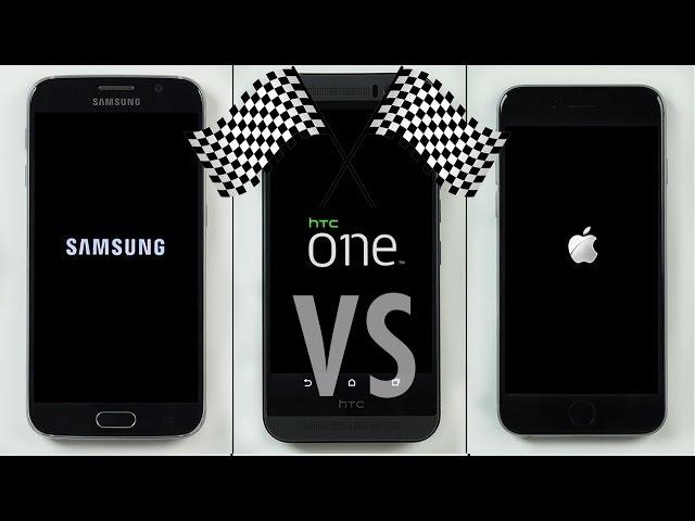 Galaxy S6 vs. HTC One M9 vs. iPhone 6 Speed Test