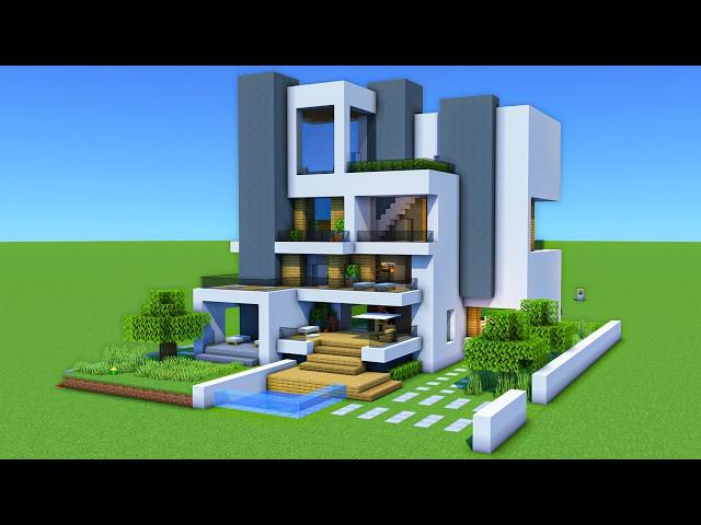 How To Build a Mega Modern Mansion In Minecraft #1 | Including Interior