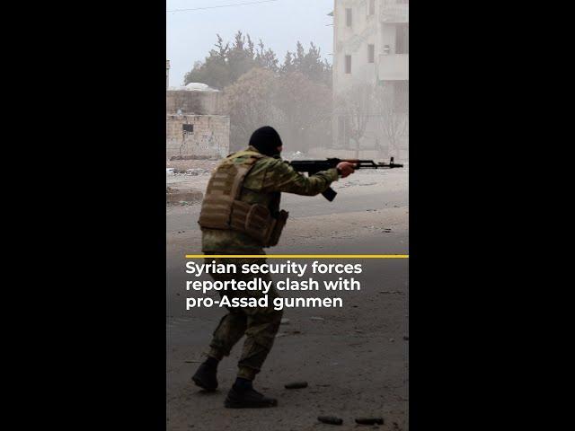 Syrian security forces reportedly clash with pro-Assad gunmen | AJ #shorts