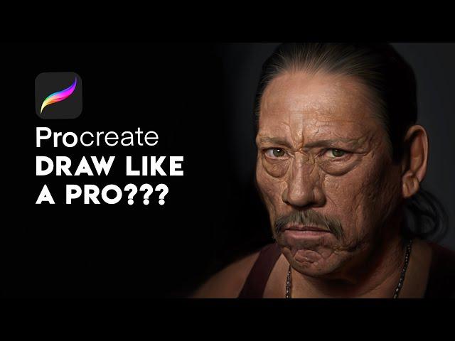 Danny Trejo | Procreate Portrait Drawing Timelapse | iPad Pro