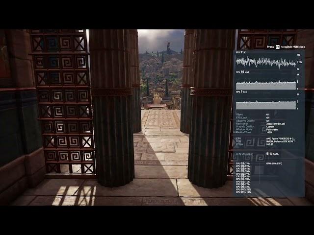 [Benchmark AM4 System] AC Odyssey: Ryzen 7 5800X3D - RTX 4070 TI - 1440P