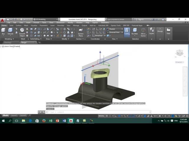 Autocad Section Plane and Generate to 2d drawing