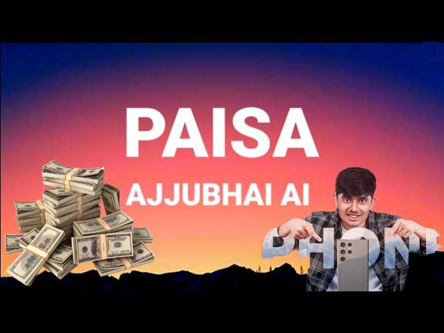 PAISA - AJJUBHAI AI COVER SONG | AJJUBHAI VOICE SONG | AJJUBHAI AI LYRICS SONG @TotalGaming093