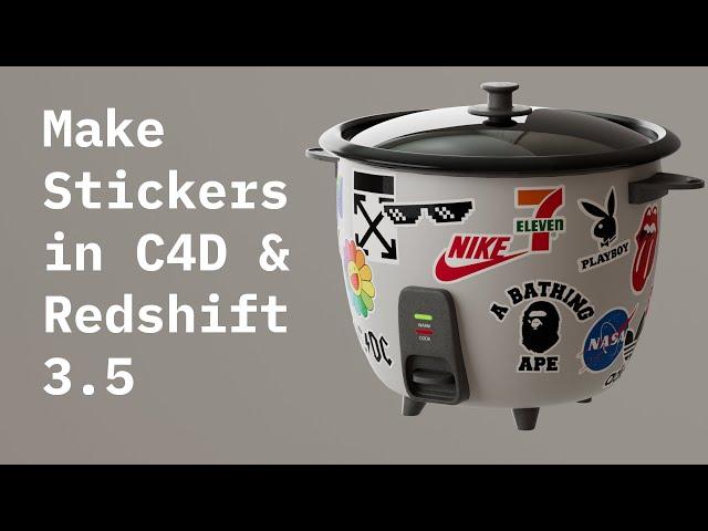 Add Stickers & Decals in C4D & Redshift 3.5 with Material Stacking