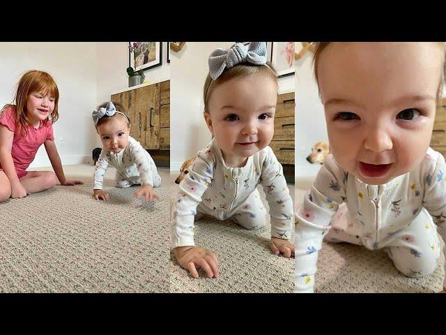 NAVEY LEARNS how to CRAWL!!!!  Baby Birds, Morning Parade, Park Games, and some Swimming for the 4th