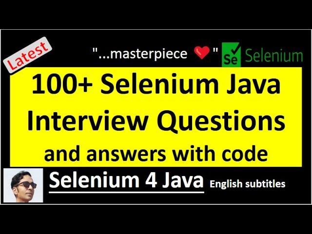 Selenium Java Interview Questions | Selenium Java Interview Questions For 3 Years Experience, 5Y, 2Y