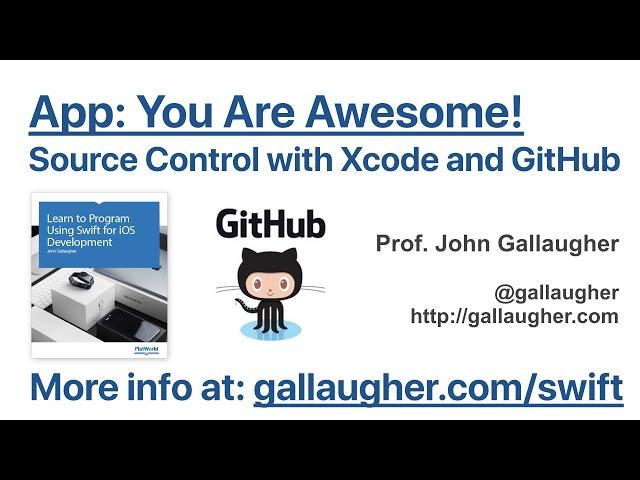 Ch. 2.2 - Source Control in Xcode with GitHub   Swift Book v4