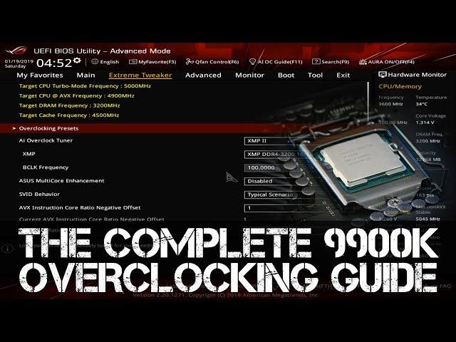 The Complete i9 9900K Overclocking Guide - Maximus XI Z390 and Others