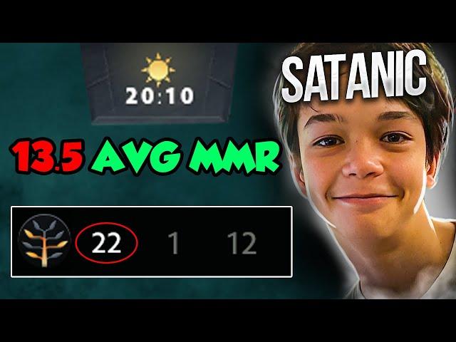 SATANIC GOES BEAST MODE: 13.5 MMR GAME DESTROYED IN 20 MINS