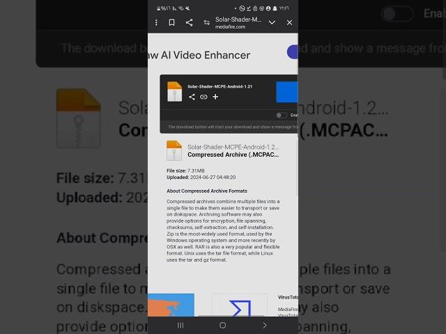 download solar shader 1.21 bedrock in Mediafire