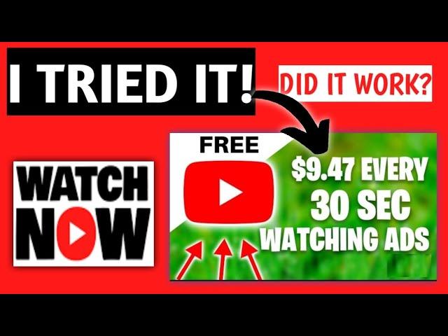 Earn $9.47 Evey 30 Seconds WATCHING ADS (I tried it)