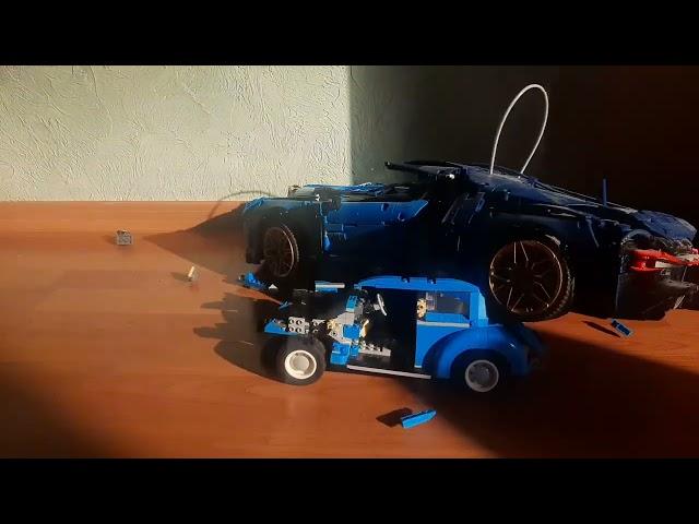 Lego Crash Test VW Beetle vs Bugatti Chiron