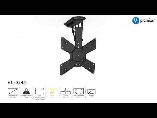 Soporte de TV motorizado, soporte de TV eléctrico para techo para interiores y exteriores HC PREMIUM