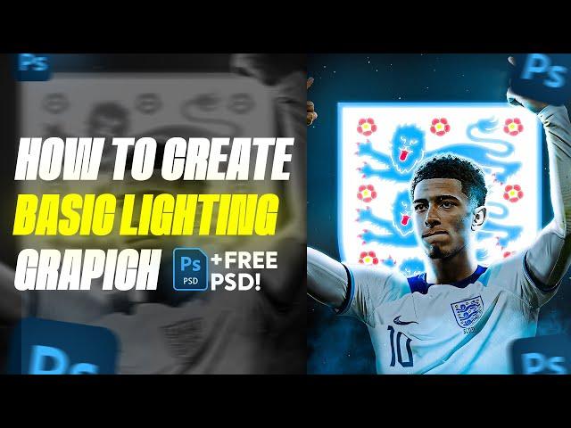 How To Make A Basic Lighting Football Graphic! [FREE PSD]