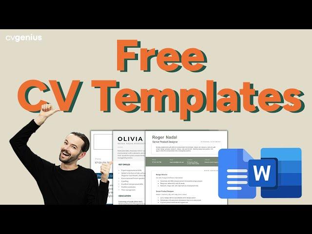 Free CV Template Downloads! (MS Word & Google Docs)