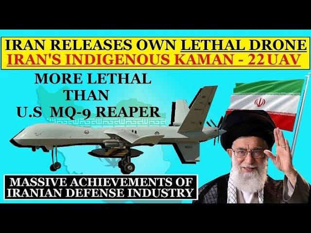 Iran Launches Kamaan - 22 Drones To Compete Against US Reaper - 9 | Iran's Kaman - 22 Drones (UAV)