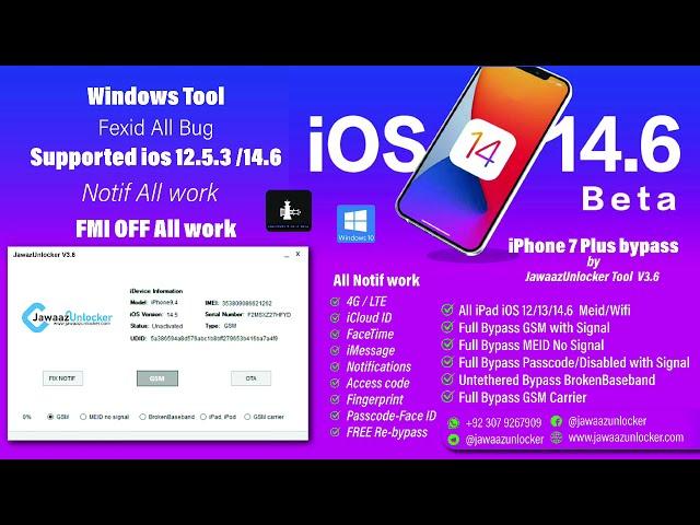 All iPhone iOS 14.5 & 14.5.1 & 14.6 Bypass with JawaazUnlocker Windows Tool v3.1