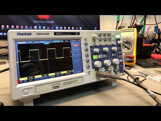 Осциллограф Hantek DSO 5102P распаковка первое включение.