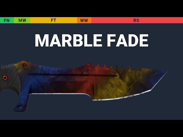 Huntsman Knife Marble Fade - Skin Float And Wear Preview