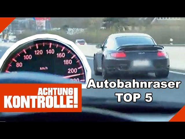 Top 5 Autobahnraser: Die Polizei kommt BLEIFÜSSEN auf die Spur! | Kabel Eins | Achtung Kontrolle